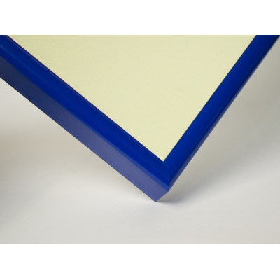 Рамка 111, цвет - васильковый матовый, алюминий, прямоугольный 7 мм
