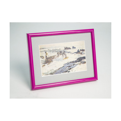 Frame 152, aluminum, color - violet glossy, baguette semicircular 11 mm