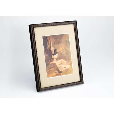 Frame 157, aluminium, color - dark leopard, glaze, semicircular baguette 11 mm