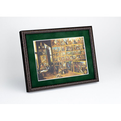 Frame 157, aluminium, color - dark leopard, glaze, semicircular baguette 11 mm