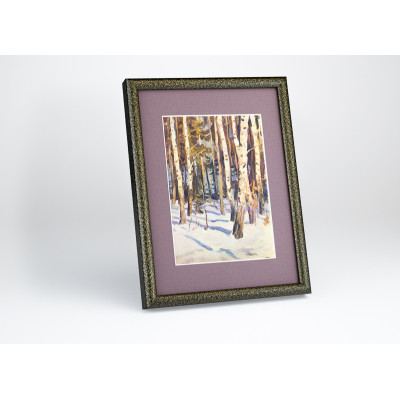 Frame 158, aluminum, color - leopard, glaze, baguette semicircular 11 mm