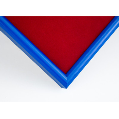 Frame 160, aluminum, color - glossy blue, baguette semicircular 11 mm