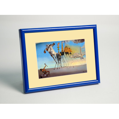 Frame 160, aluminum, color - glossy blue, baguette semicircular 11 mm