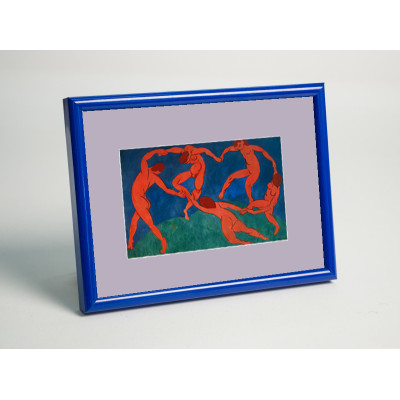 Frame 160, aluminum, color - glossy blue, baguette semicircular 11 mm