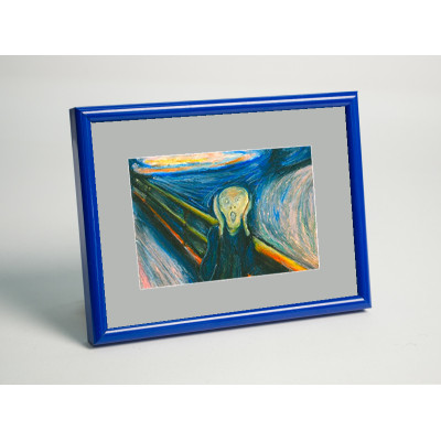 Frame 160, aluminum, color - glossy blue, baguette semicircular 11 mm