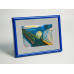Frame 160, aluminum, color - glossy blue, baguette semicircular 11 mm