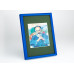 Frame 160, aluminum, color - glossy blue, baguette semicircular 11 mm