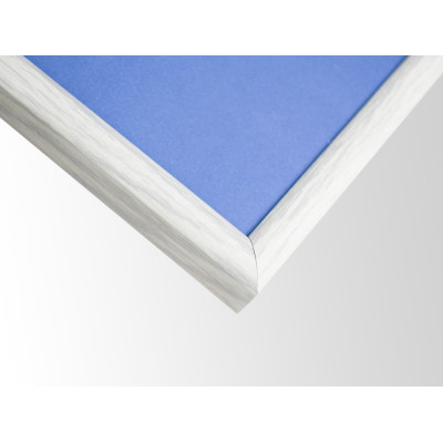 Frame 176, aluminum, color - white wood, semicircular baguette 11 mm