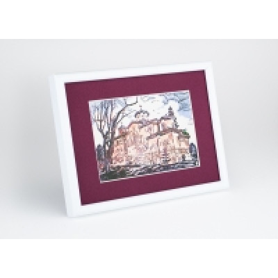 Frame 242, aluminium, color - matt white, semicircular baguette 11 mm