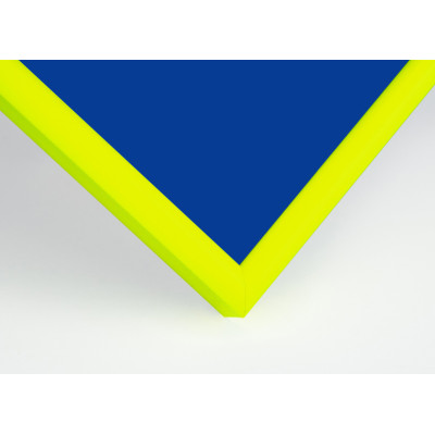 Frame 333, aluminum, color - neon yellow-light green glossy, semicircular baguette 11 mm
