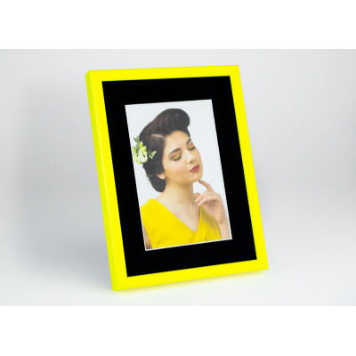 Frame 333, aluminum, color - neon yellow-light green glossy, semicircular baguette 11 mm