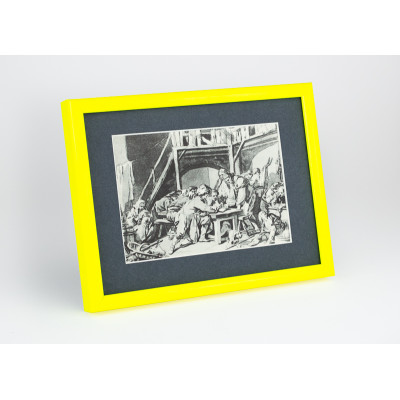 Frame 333, aluminum, color - neon yellow-light green glossy, semicircular baguette 11 mm