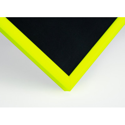 Frame 333, aluminum, color - neon yellow-light green glossy, semicircular baguette 11 mm