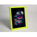 Frame 333, aluminum, color - neon yellow-light green glossy, semicircular baguette 11 mm