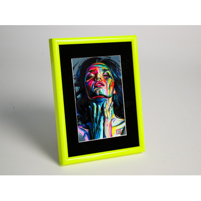 Frame 333, aluminum, color - neon yellow-light green glossy, semicircular baguette 11 mm