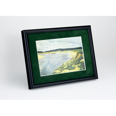 Custom frame size, aluminum, color - matt black, baguette 830 semicircular 11 mm