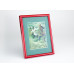 Frame 894, aluminum, color - red glossy, semicircular baguette 11 mm