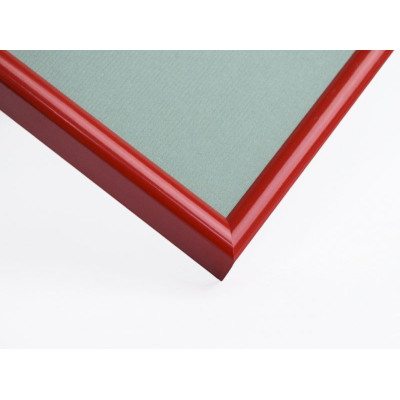 Frame 894, aluminum, color - red glossy, semicircular baguette 11 mm